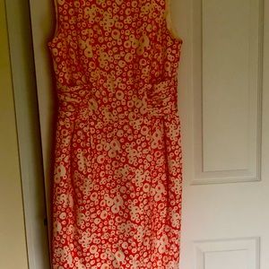 Gorgeous silk orange pattern dress